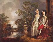 Thomas Gainsborough Heneage Lloyd and His Sister oil painting